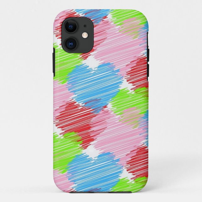 Coques Case-Mate iPhone coeur de gribouillis (Dos)