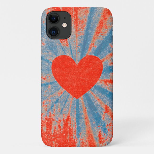 Coques Case-Mate iPhone cœur de la Saint-Valentin en étoile rouge (Dos)