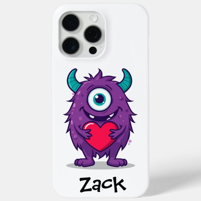 Coques Case-Mate iPhone Cœur de la Saint-Valentin Monstre Dessin Animé Per (Verso)