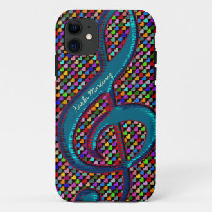 Case-Mate iPhone Case coeur de notes musicales clave personnalisées