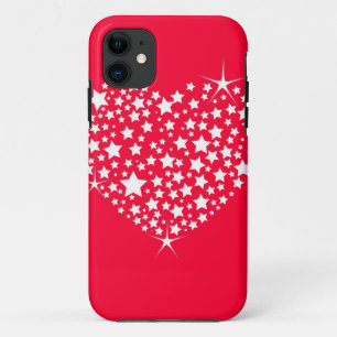 Coque Case-Mate Pour iPhone Coeur de Parties scintillant rouge et blanc