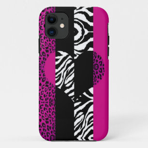 Etui iPhone Case-Mate Coeur de poster de animal de léopard et de zèbre