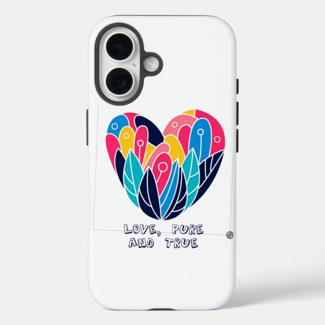 Coques Case-Mate iPhone Coeur des plumes vibrantes (Verso)