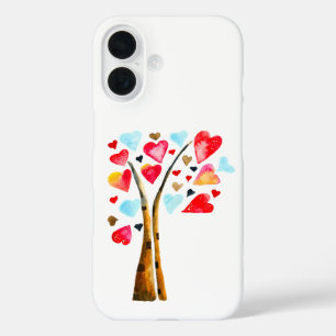Coque Pour iPhone 16 Coeur des valentines aquarelle art