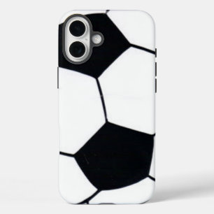 Coques iPhone 16 Plus Cœur du jeu "J'aime le football" Art