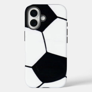 Coque Pour iPhone 16 Cœur du jeu "J'aime le football" Art