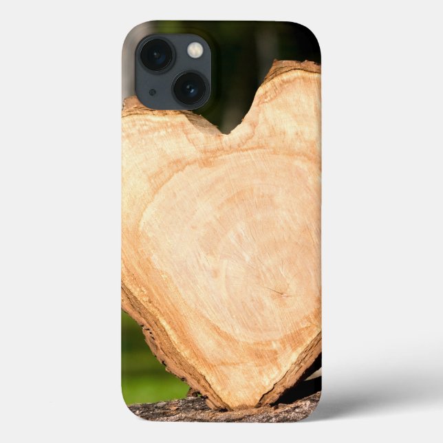 Coques Case-Mate iPhone coeur en bois (Verso)