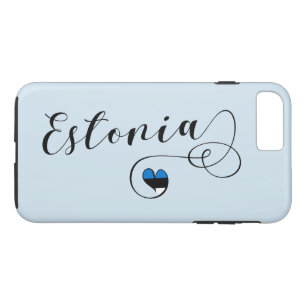 Coque iPhone 7 Plus Coeur Estonie Téléphone mobile, estonien