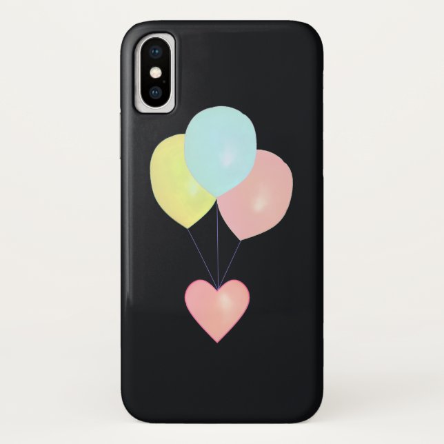 Coques Case-Mate iPhone Coeur et ballons (Dos)