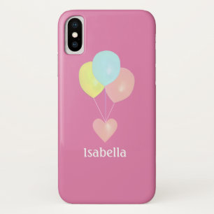 Case-Mate iPhone Case Coeur et ballons sur or Rose
