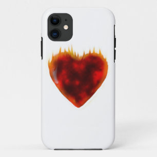 Coque iPhone 11 Coeur flamboyant