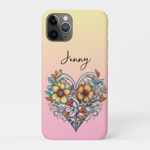 Case-Mate iPhone Case Coeur floral personnalisé Romantique