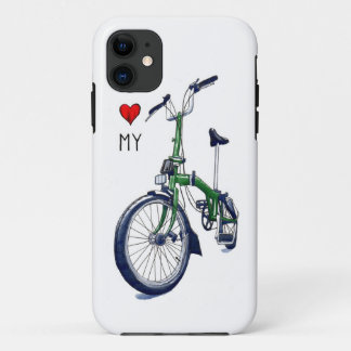 Coque Case-Mate Pour iPhone Coeur I mon Brompton (vert)