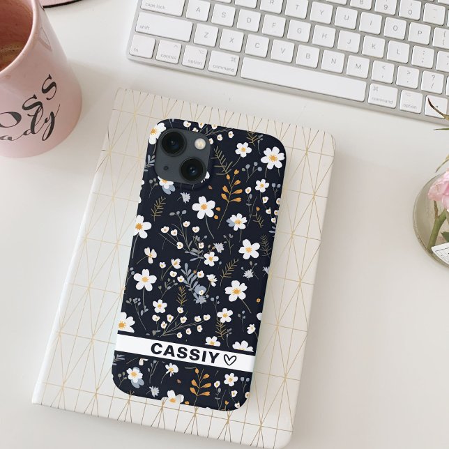 Coques Case-Mate iPhone Coeur minimaliste Fleur sauvage du jardin doux (Créateur téléchargé)