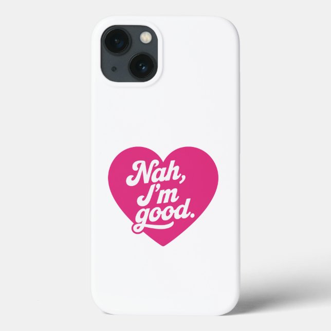 Coques Case-Mate iPhone Cœur Nah ça va Anti Saint-Valentin Single Aware (Verso)
