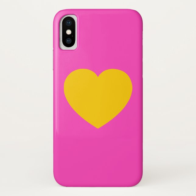 Coques Case-Mate iPhone Coeur or jaune (Dos)