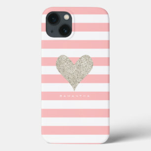 Coque Case-Mate iPhone Coeur Parties scintillant argent