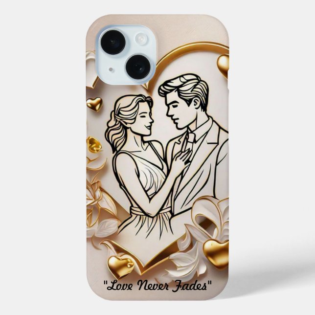 Coques Case-Mate iPhone "Coeur romantique intemporel" (Verso)