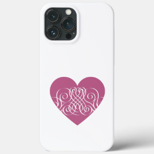 Case-Mate iPhone Case Coeur rose Avec Filigree Joli Téléphone Fille