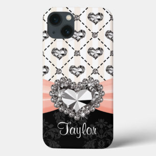 Etui iPhone Case-Mate Coeur rose de fausse pierre d'arc