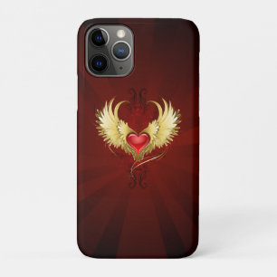 Case-Mate iPhone Case Coeur rouge avec ailes d'or