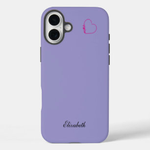 Coque Pour iPhone 16 Plus cœur rouge forme fond coloré personnalisé