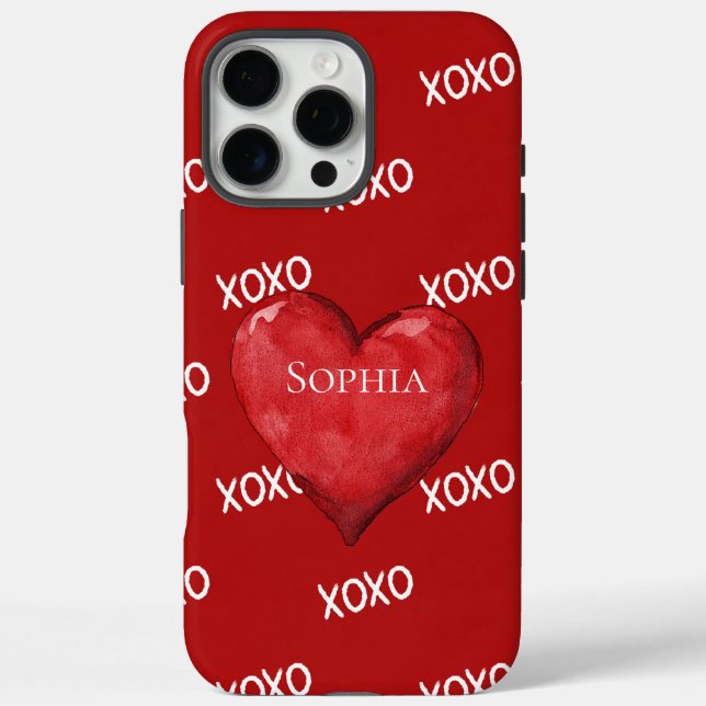 Coques Case-Mate iPhone Coeur rouge XOXO (Verso)