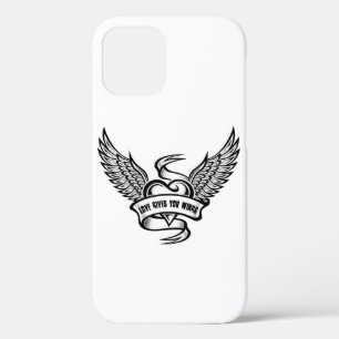 Case-Mate iPhone Case Coeur vintage Avec Ailes, L'Amour Vous Donne Des A