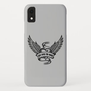Case-Mate iPhone Case Coeur vintage Avec Ailes, L'Amour Vous Donne Des A