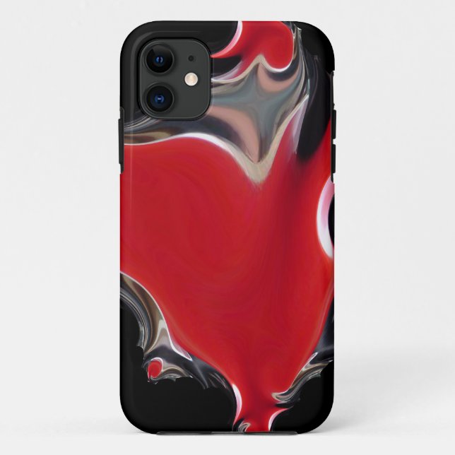 Coques Case-Mate iPhone Coeurs Abstraits en feu (Dos)