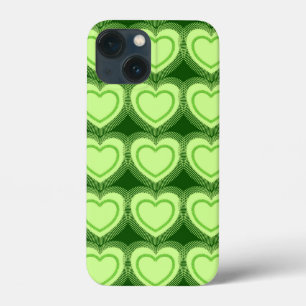 Coque Case-Mate iPhone Coeurs Abstraits modernes - Vert citron vert