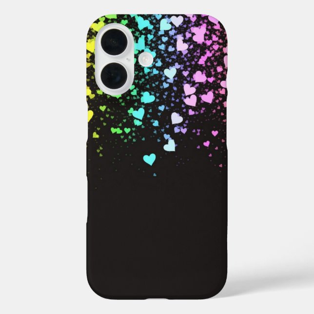 Coques Case-Mate iPhone cœurs arc-en-ciel (Verso)