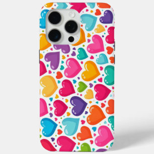 Coque Case-Mate iPhone Coeurs arc-en-ciel colorés Valentines