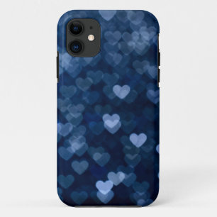 Coque iPhone 11 Coeurs bleus
