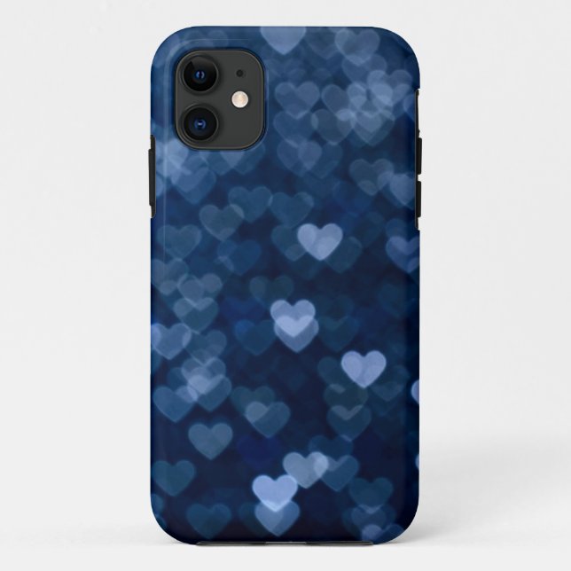 Coques Case-Mate iPhone Coeurs bleus (Dos)