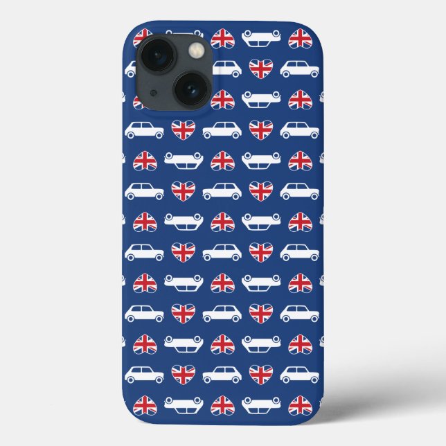 Coques Case-Mate iPhone Coeurs britanniques Mini Cooper - Bleu (Verso)