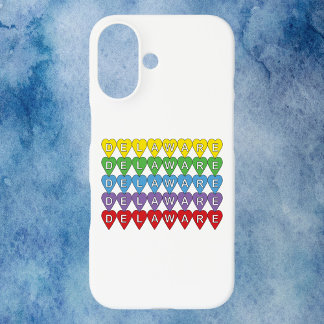 Coque Pour iPhone 16 Coeurs colorés du Delaware