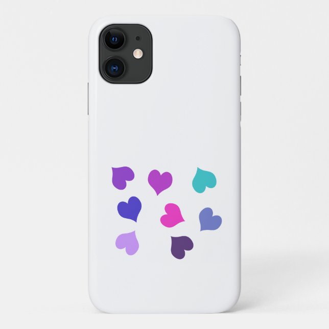 Coques Case-Mate iPhone Coeurs colorés mignons (Dos)