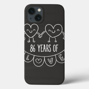 iPhone 13 Coque Coeurs de calèche-cadeaux du 86e anniversaire