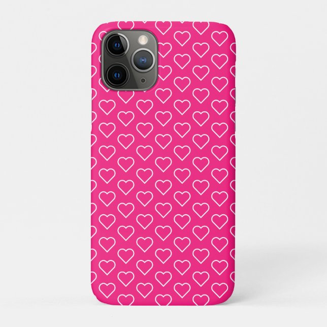 Coques Case-Mate iPhone Coeurs de couleurs personnalisées (Dos)