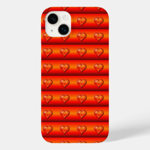 Coque Pour iPhone 14 Plus Coeurs de flammes à côtes