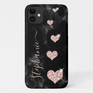 Case-Mate iPhone Case Coeurs de la Parties scintillant d'or des Roses fi
