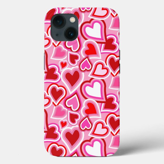 Coques Case-Mate iPhone Coeurs de mixage Valentine (Verso)