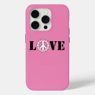 Coque Case-Mate iPhone Coeurs de paix d'amour rose