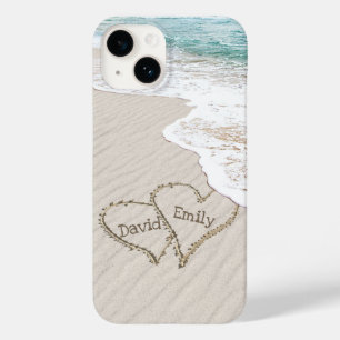 Coque Case-Mate iPhone Coeurs de plage avec noms