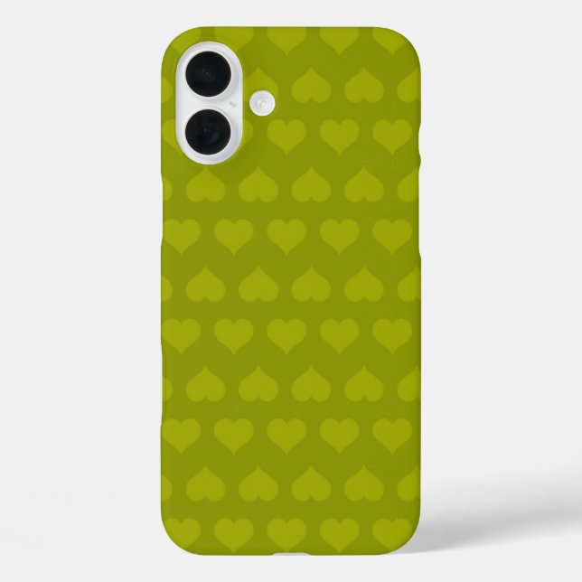 Coques Case-Mate iPhone Cœurs de Vert (Verso)