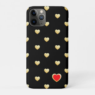 Case-Mate iPhone Case Coeurs d'or gothique sur couleur solide