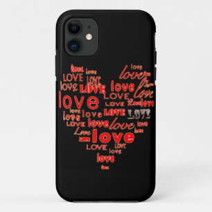 Coques Pour iPhone Coeurs et caisse noirs de l'iphone 5 d'amour