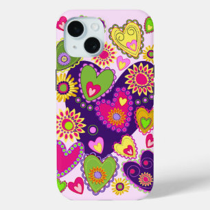 Coque Case-Mate iPhone Coeurs et fleurs mignons