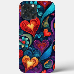 Case-Mate iPhone Case Coeurs et fleurs multicolores